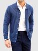 Cardigan à revers homme Automne/Hiver 2025: Manteau pull européen et américain à boutonnage simple amincissant