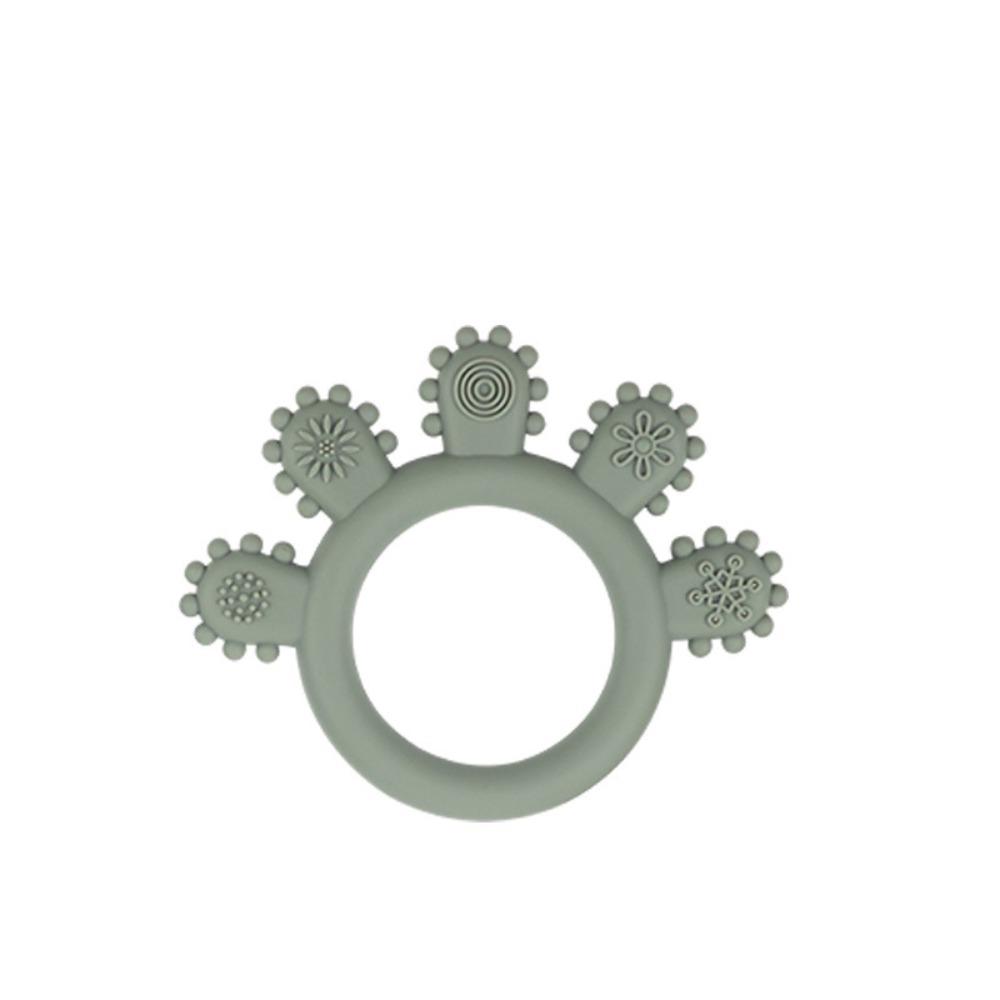 Food Grade Silicone Baby Teething Toys BPA Free Infant Chew Toys Silicone Teething Ring  Newborn