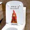 Creative Rooster Head Direction Sticker, Funny “Pull To Flush” Toilet Decal, Self-Adhesive Bathroom Home Decor