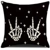 Black and White Letters Pumpkin Halloween Pillowcase Cartoon Spider Funny Ghost Festival Sofa Set Combination Pillowcase