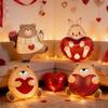 4/8/12Pcs Heart Shaped Bear Balloons Cartoon Standing Bear Valentine'S Day Wedding Decor Foil Balloons Engagement Anniversary