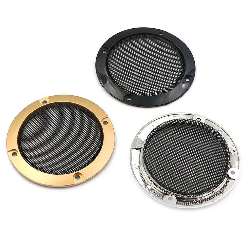 2Pcs Black Gold Silver Speaker Protective Grill Speaker Protective Accessory