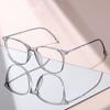 Light Pink Transparent Eyeglasses: Chic Retro Frames for Anti-Blue Light Protection & All-Day Comfort