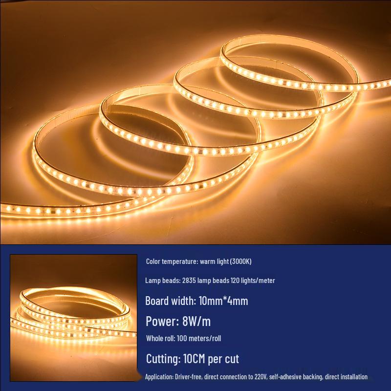 220V IP65 Waterproof Driverless LED Strip Light for Outdoor Building Outline Lighting