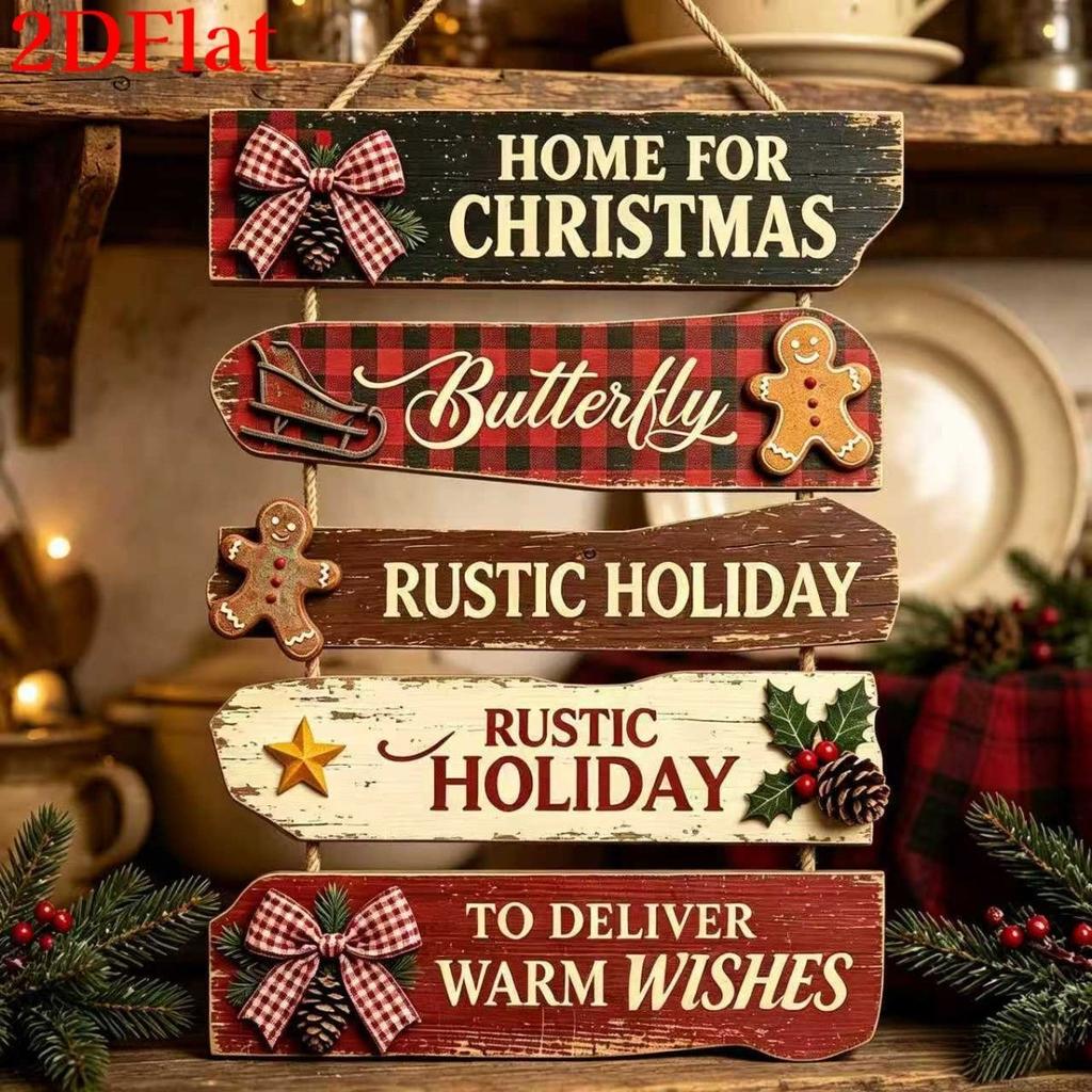 Wooden Christmas Signs: Door, Wall, and Room Decor; Home Decor Arrangements