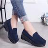 Women's Shoes Suede Leather Loafers Muffin Sole Thick Sole Increase Casual Women's Single Shoe Cover Foot Genuine Leather