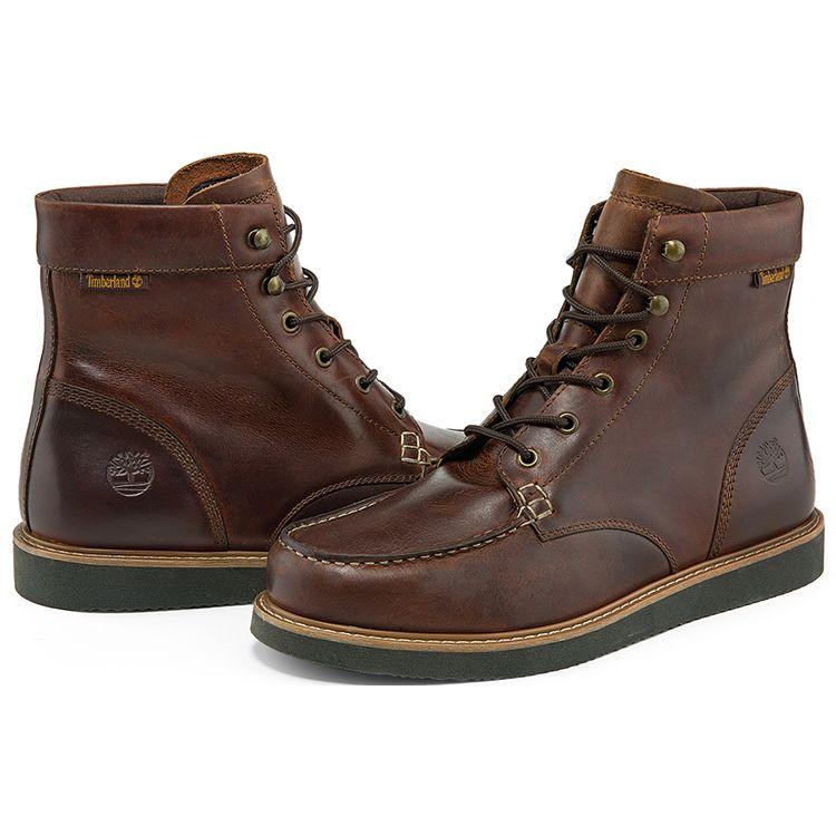 Timberland Newmarket Durable Slip-Resistant Casual Work Boots Men Boots Rust A2GMA