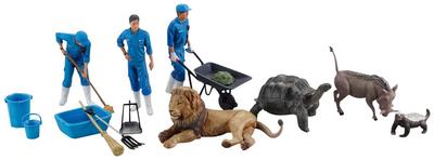 Kaiyodo Artpla ARTPLA Keeper and Lion Set Unpainted Unassembled Plastic Model Kit 6 Pieces BOX AP003B (BOX Version)