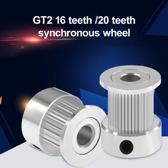 5 szt. GT2 koło rozrządu 6/10mm szerokość 16/20 zębów 5 otworów metalowy pasek rozrządu koło synchroniczne części drukarki 3D akcesoria