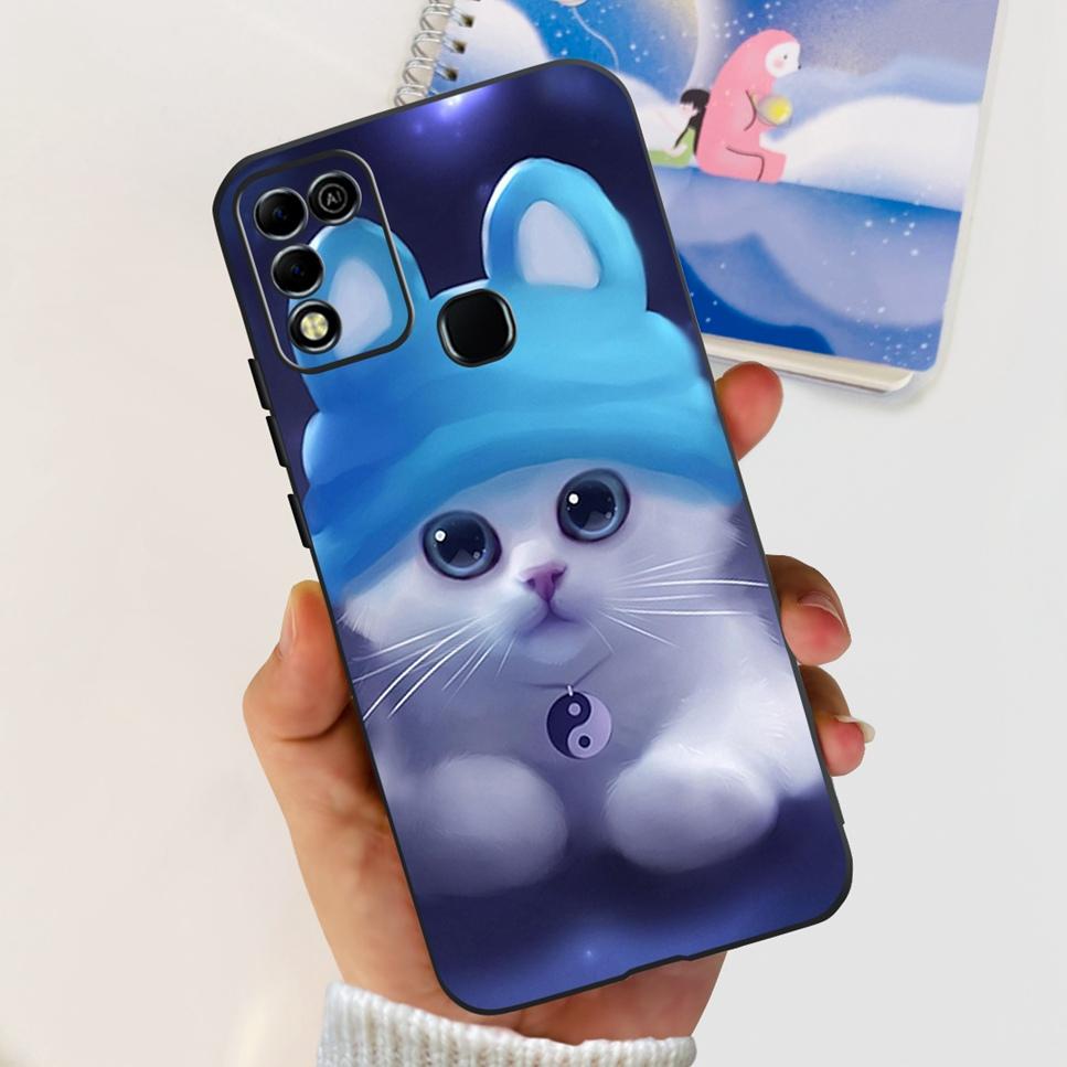 For Infinix Hot 11 Play 6.82" Soft Silicone Phone Cases For Infinix Hot 11 Play 11play 10Play Cover Luxury Flowers Funda Capa