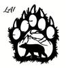 Large Brown Bear Wall Sculpture Metal Hollow Out Art Rustic Forest Landscape Hanging with Paw Nature Inspired Home Ornament Prints Iron Sign