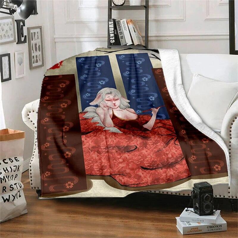 Twelve Chinese Zodiac Signs Pattern Printing Manta Sofa Bed Cover Soft  Blanket Plaid Soft Warm Flannel Throw Blankets Fans Gif