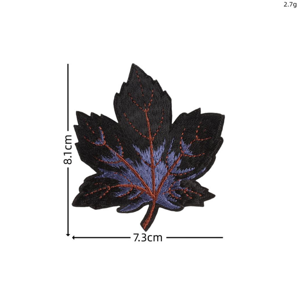 Maple Leaf Fabric Patches, Colorful Leaf Patches, Iron- Adhesive Backing