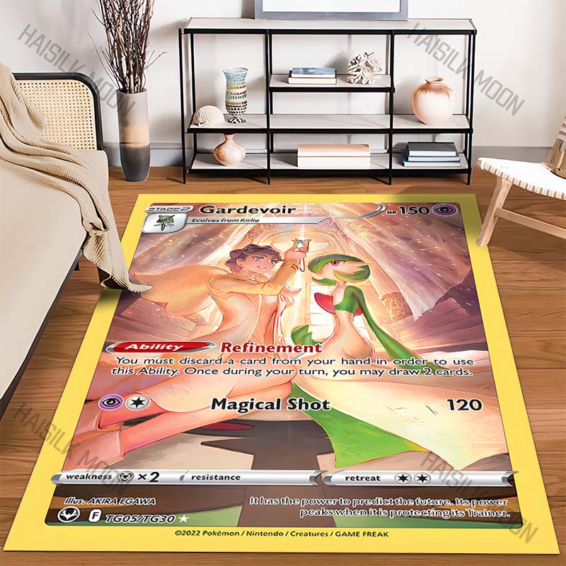

Various Sizes and Styles P-Pokemon Cards Carpet with Mimikyu Gardevoir Print, Living Room Bedroom Sofa Mat Kids Room Decor Rugs 40x60cm