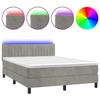 VidaXL Sommier à Lattes de Lit avec Matelas et LED, Lit Rembourré, Lit Double, Lit Adulte de Chambre à Coucher Intérieur, 3134525