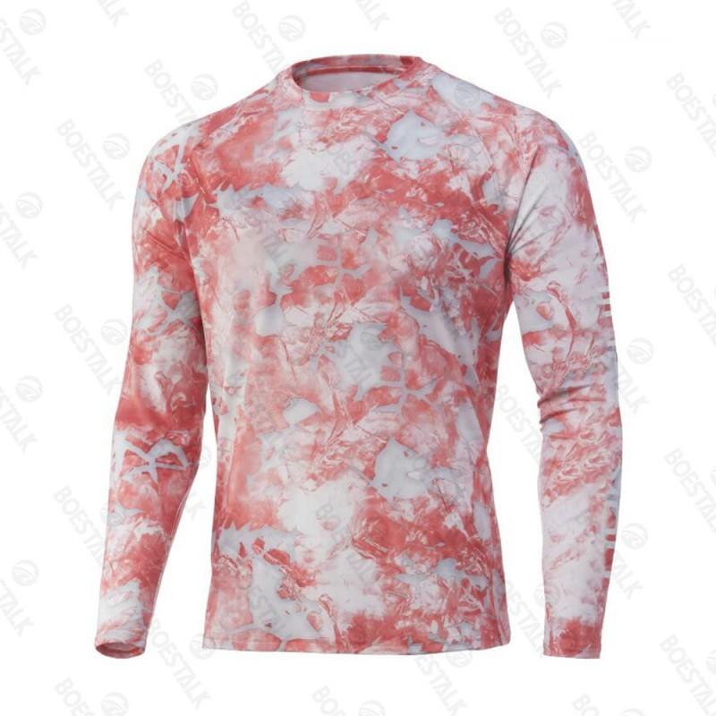 Mens Quick-Dry UV Protection Long Sleeve Fishing Shirt Breathable Ice Silk Cycling Jersey Summer Outdoor Sportwear