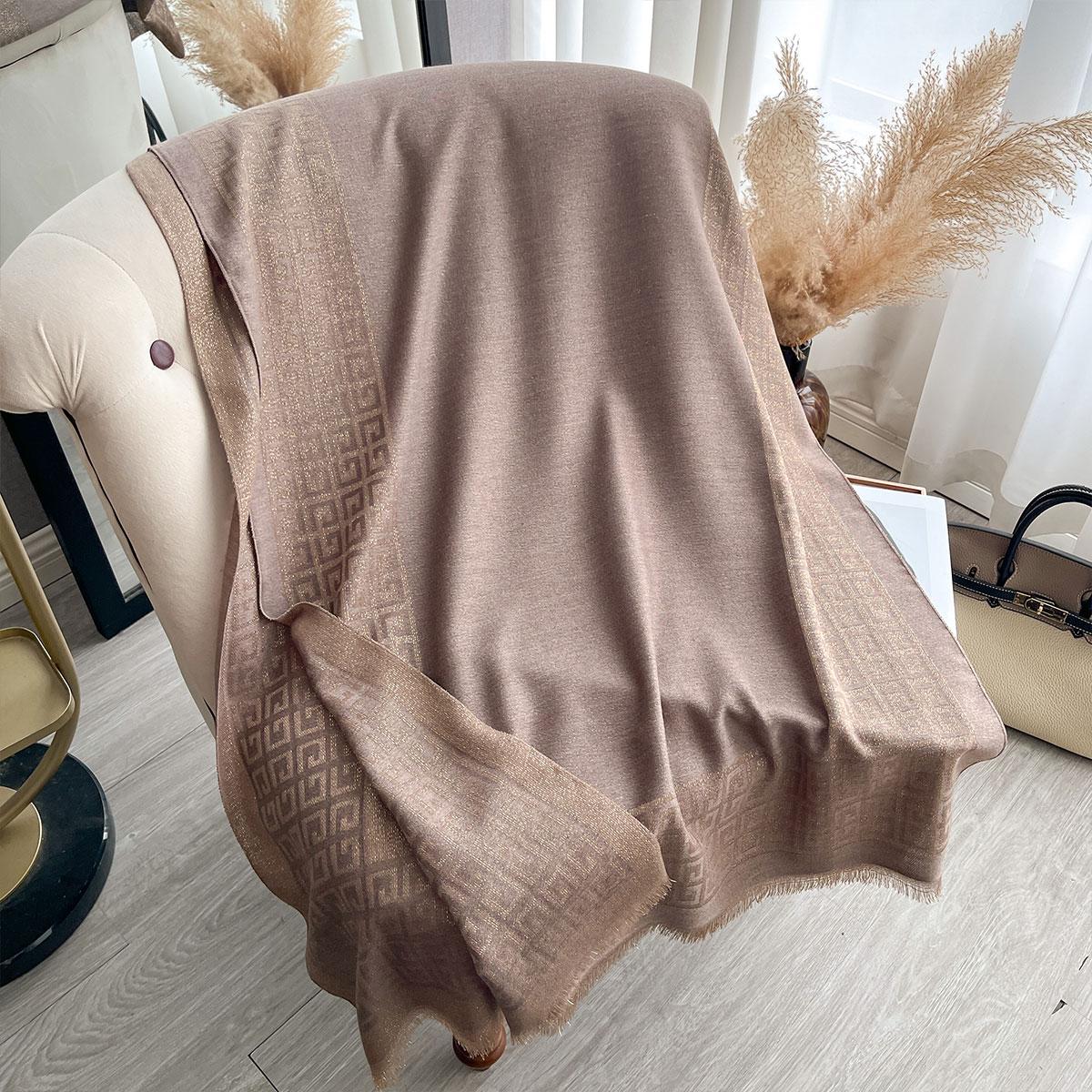 

Элегантный женский мусульманский хиджаб длинный шарф с золотой нитью с защитой от солнца весной и осенью шарф украшение шаль обертывание головной платок