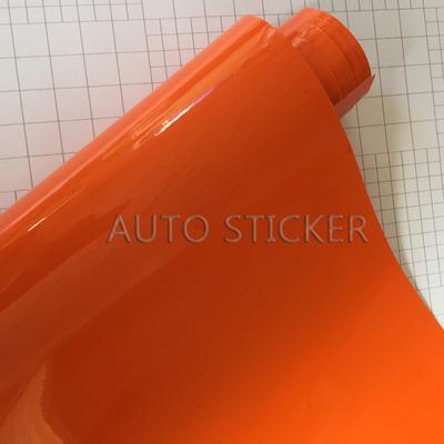 10/20/30/40/50X152CM Orange Glänzend Vinyl Film Aufkleber Blau Grün Grau Glanz Wrap Folie Aufkleber Auto Motorrad Fahrrad Roller Verpackung