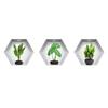 3Pcs/Set 3D Stereoscopic Potted Wall Stickers Living Room Decorative Wallpaper Self-Adhesive Plant And Flower Pvc Stickers
