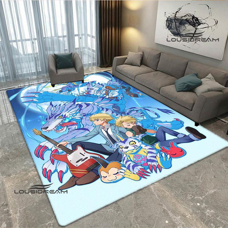 3D Digimon Cartoon Printed Carpet Non-slip Carpet Yoga Mat Carpets for Living Room Area Rug Home Bedroom Decor Birthday Gift