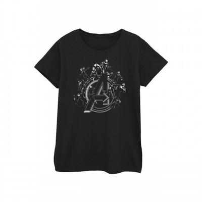 Womens/Ladies Avengers Endgame Hero Circle Cotton T-Shirt