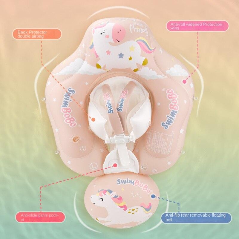 Baby Schwimmring Liegering Kinder Schwimmring Achselring Rosa Pony Sitztasche Schwimmring