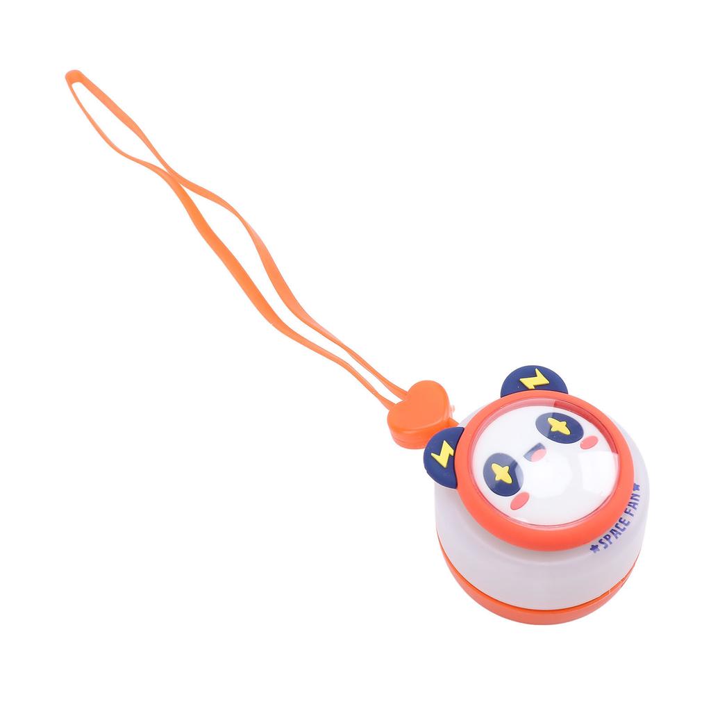 Nackenventilator Orange Niedlicher Bär USB Wiederaufladbar Tragbar Flügelblattlos Leise Handheld 3 Geschwindigkeiten Einstellbar