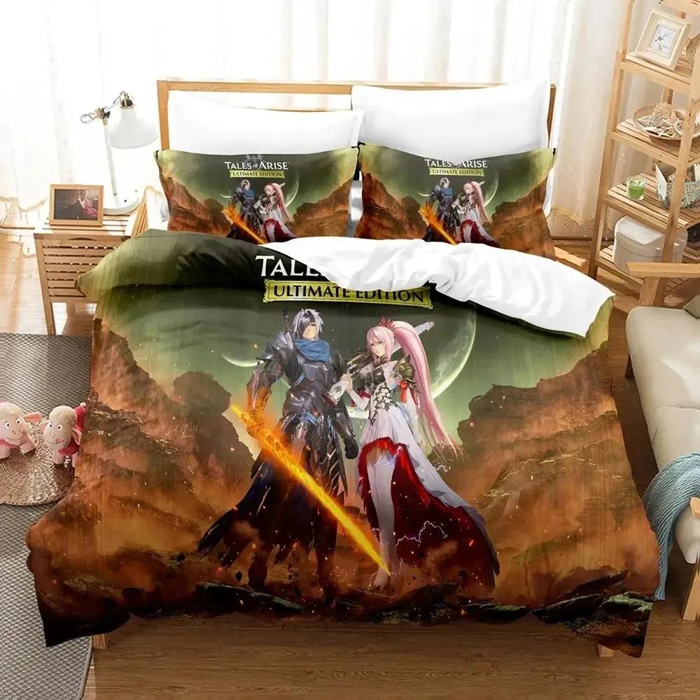 3D Print Game Tales of Arise Bedding Set Duvet Cover Bed Set Quilt Cover Pillowcase Comforter King Queen Size Boys Adult