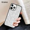 3D Flower Relief Soft Phone Case For IPhone 18 17 Air 16 15 14 Max Plus 11 12 13 Pro Max Phone Cover coque Fundas