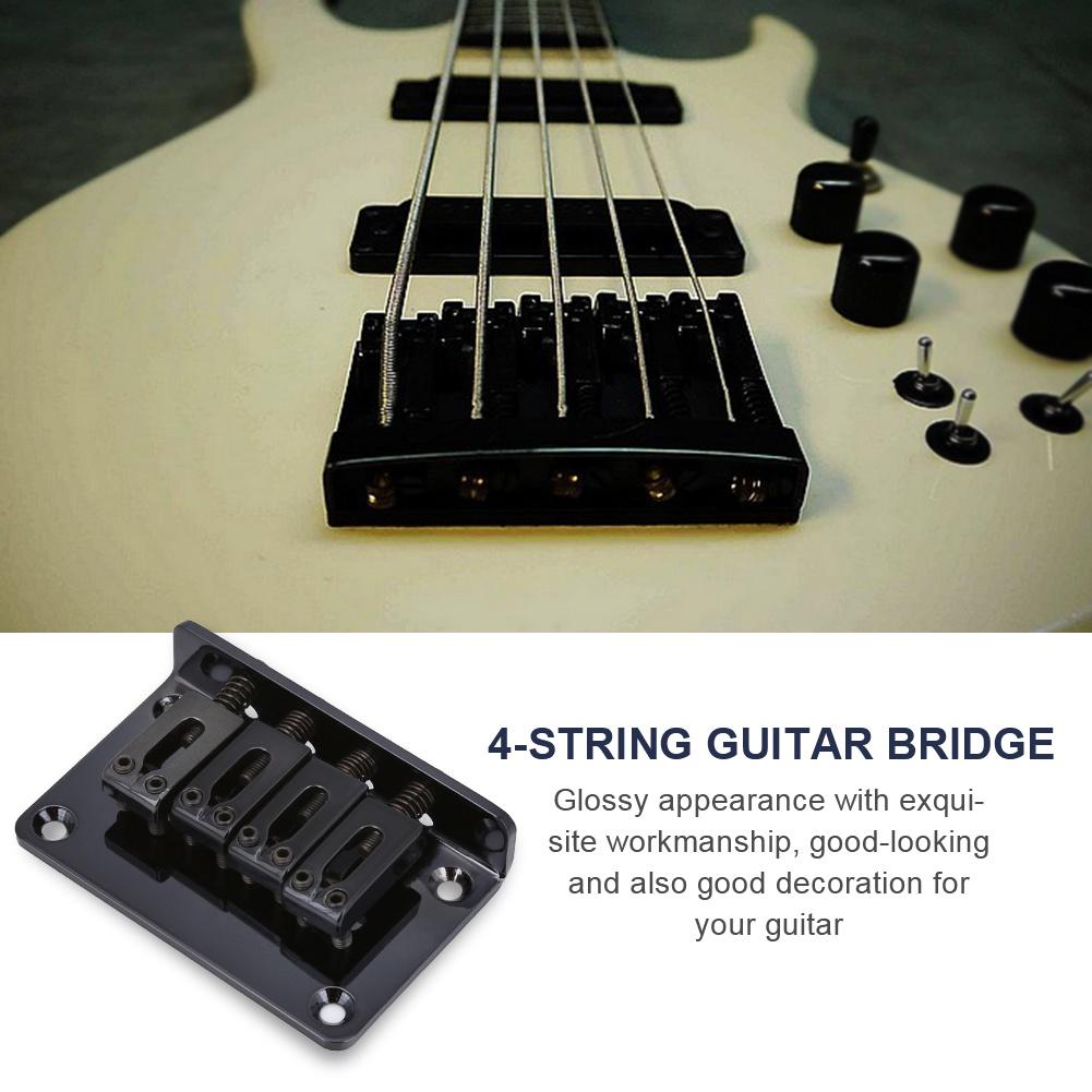 4-string Fixed Bridge Replacement Parts for Cigarbox Electric Guitars Bass Ukulele
