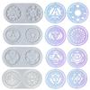 Diy Crystal Drop Glue Mold Seven Chakra Pendant Ornament Coaster Dual-purpose Mold Storage Tray Silicone Mold