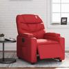Vidaxl Electric Recliner, Red, Upholstered with Faux Leather