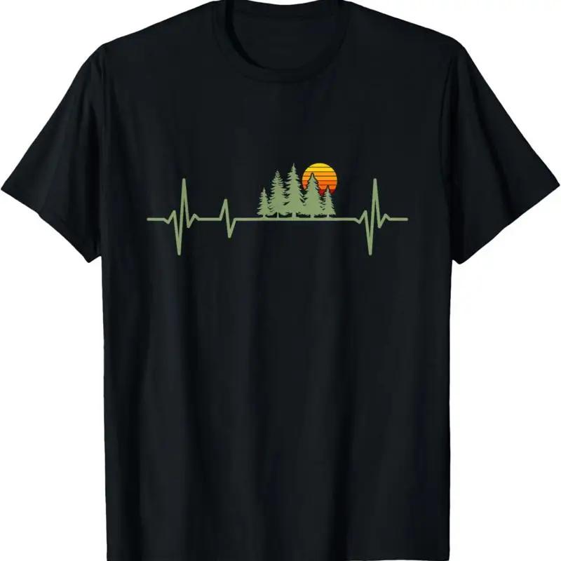 Trees Wildlife Nature Heartbeat Forest T Shirt S разноцветный
