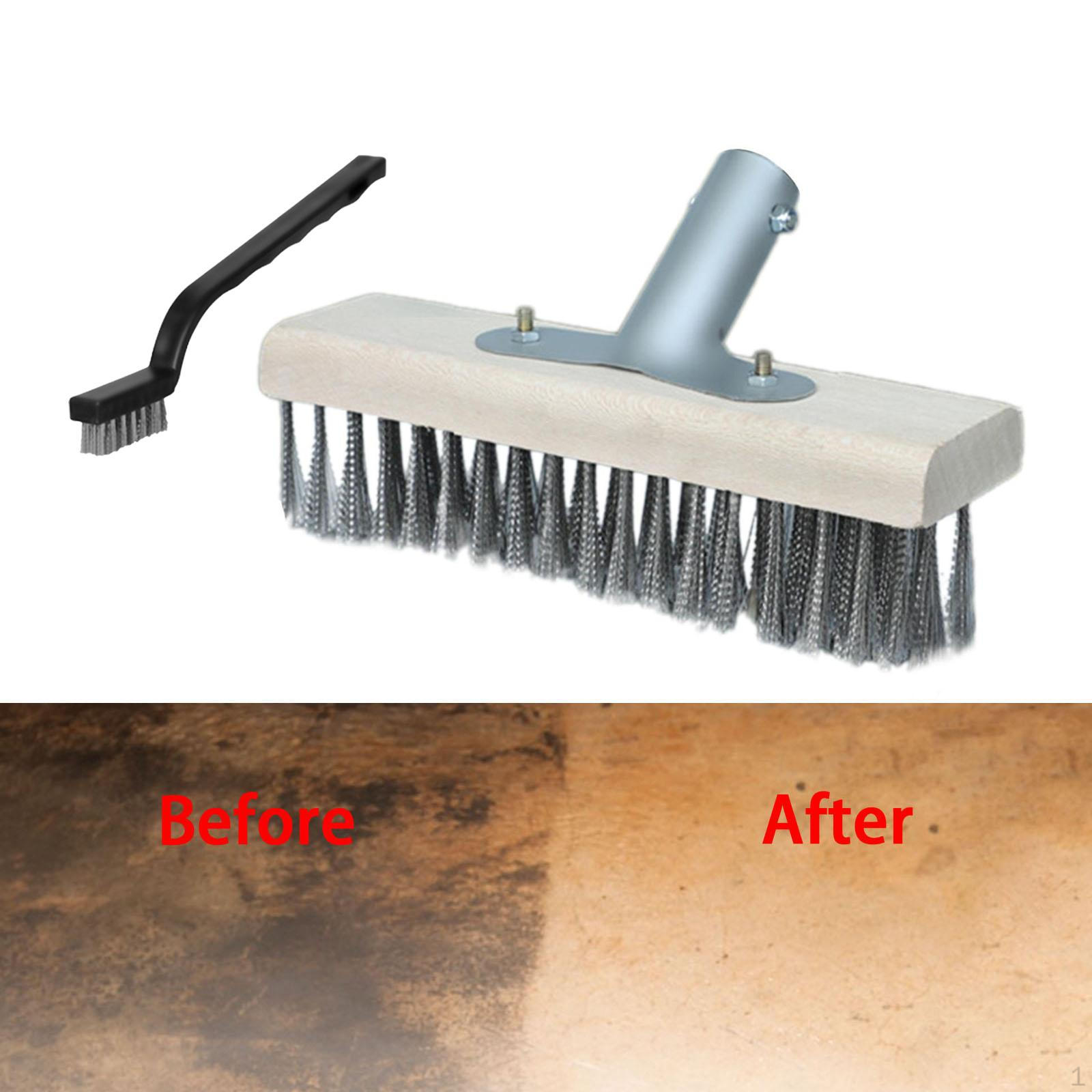 

Головка щетки для мытья палубы из нержавеющей стали, грубая многоцелевая щетка-скребок 20cm