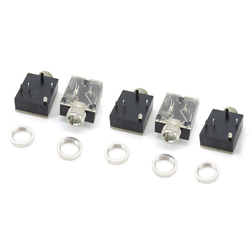 PJ-324 3.5mm Female Headphone Jack 5 Pin PCB Mount Stereo 3pole Audio Plug Power Socket Connector Headphone Jack for PC