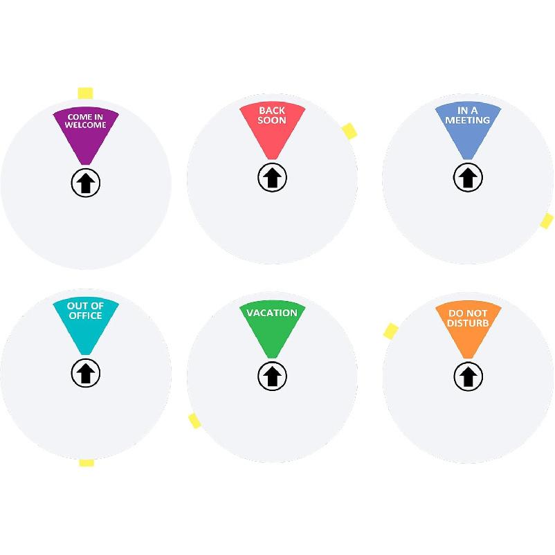 Office Door Sign,Do Not Disturb/Come in Welcome/Out of Office/in a Meeting/Back Soon/On Vacation Sign, Privacy Door Indicator That Lets Others Know