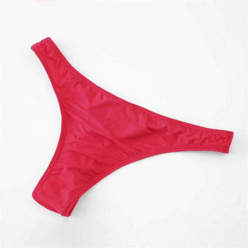Men Briefs Breathable Thong Pouch Underwear G-String Low-Rise Transparent Panties Ultra-Soft