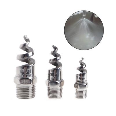 Nouvelles buses d'atomisation coniques hélicoïdales en acier inoxydable 1/4", 3/8", 1/2" Têtes d'arrosage