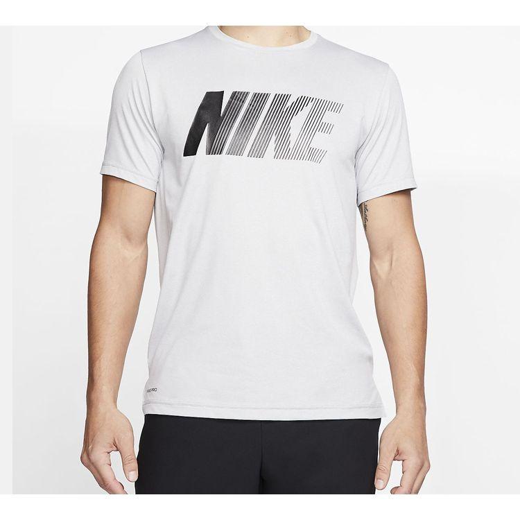 Nike Dri-Fit Logo Print Training Short Sleeve T-Shirt Men Tops Birch-Tree CT6391-051