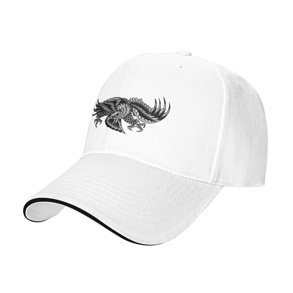Fashion Traditional Bald Eagle Tattoo Curved Brim Baseball Cap AntiAging Womens Caps