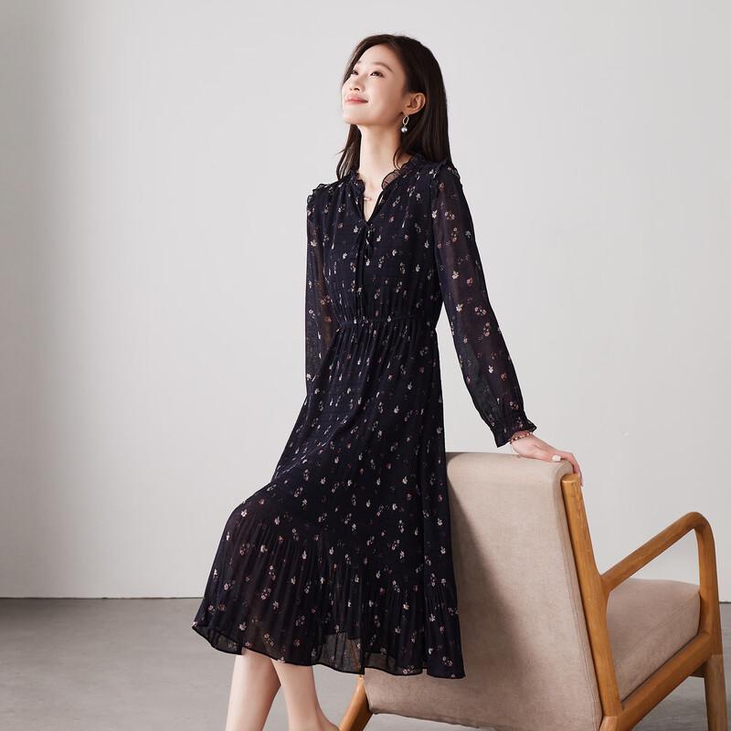 SOFSIL 2026 Spring French Floral V-Neck Dress XL