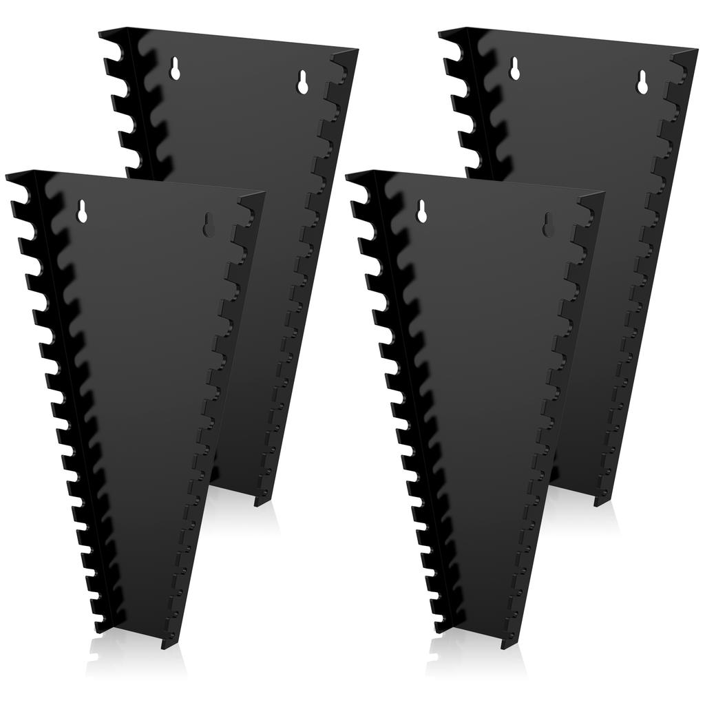 Wrench Storage Rack Wrench Sorter Bracket Tool Storage Box Organizer Wall Mounted Storage 5mm-27mm Metric and Imperial Wrenches