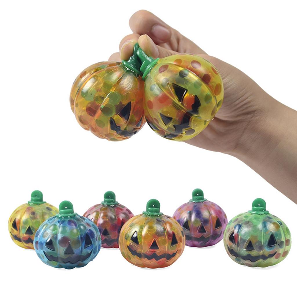 Halloween Pumpkin LED Light Up Toys, 6 Pack Multicolor Flashing Jack-O'-Lantern Decorations for Parties, Trick or Treat, and Holiday Events