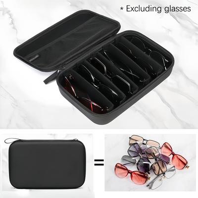 LIUSHADUOLA  Adjustable 4/7-Compartment Eyewear & Fashion Glasses Organizer - Portable Partition Storage Box Suitable for Travel