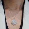 Exquisite Floral Cluster Pendant Necklace for Women Luxury Vintage Formal Neck Jewelry