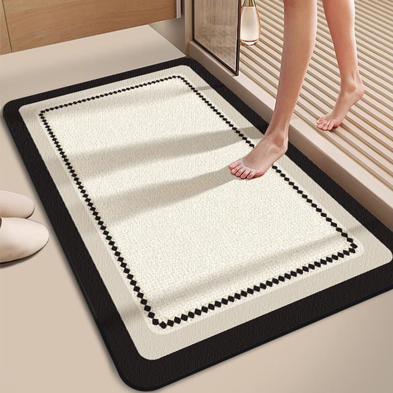 Light Luxury High-End Diatom Mud Floor Mat Bathroom Bathroom Bathroom Non-Slip Quick-Drying Foot Mat Easy To Take Care Of Door Mat