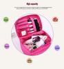 Foldable Jacquard Fabric Large Women's Makeup & Jewelry Travel Toiletry Bag