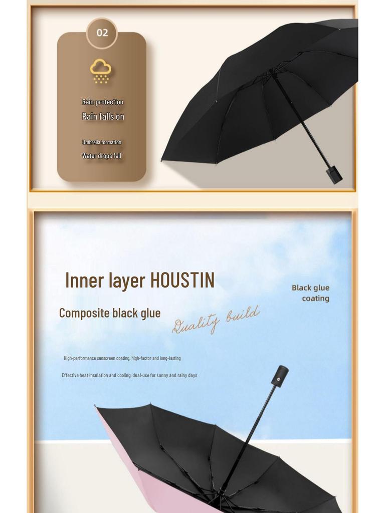 Grand Parapluie à Double Usage: Protection Solaire & Imperméable, Pliage Manuel, pour Femmes - Livraison Gratuite