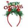 Rain Threads Xmas Tree Hairband Plush Ball Sequin Hair Hoop Fashion Christmas Headband  Women