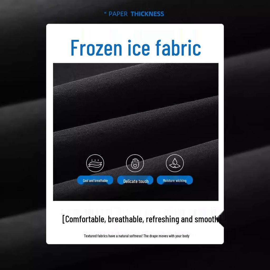 Men's Quick-Dry Ice Silk Knee-Length Sports Shorts - Summer Loose Fit, Trendy & Casual